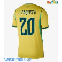 Camisa de time de futebol Brasil Lucas Paqueta #20 Replicas 1º Equipamento Mundo 2026 Manga Curta